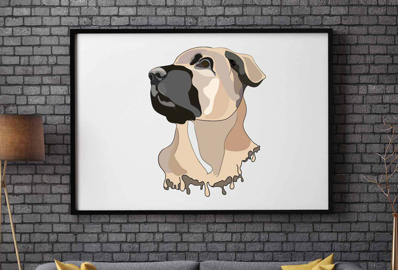 Hunde Illustration Poster für HUPART