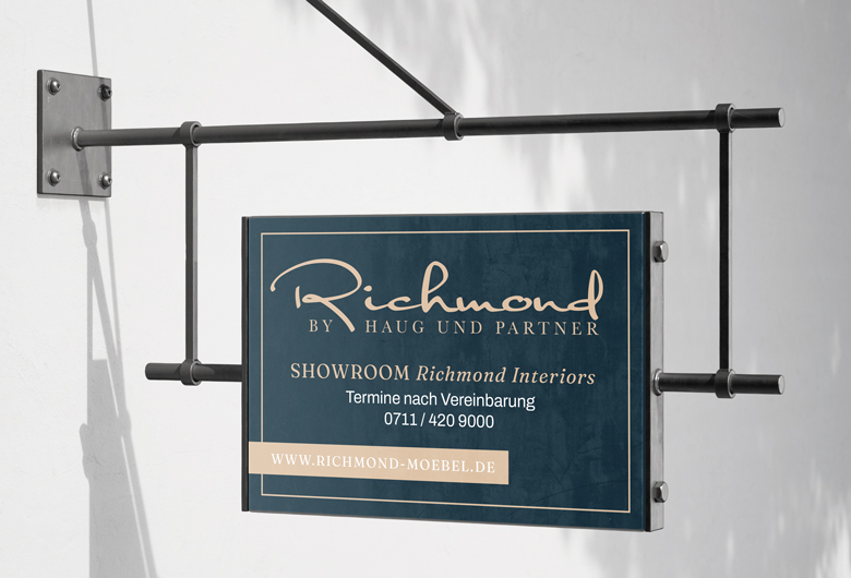 Aussenschild für Richmond by Haug und Partner