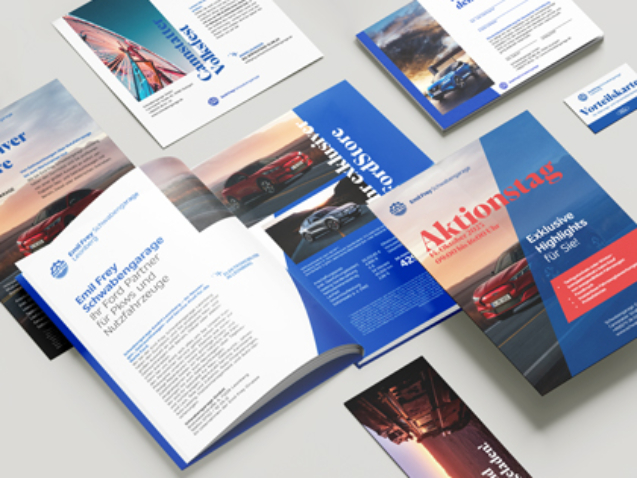 Geschäftsausstattung für Schwabengarage